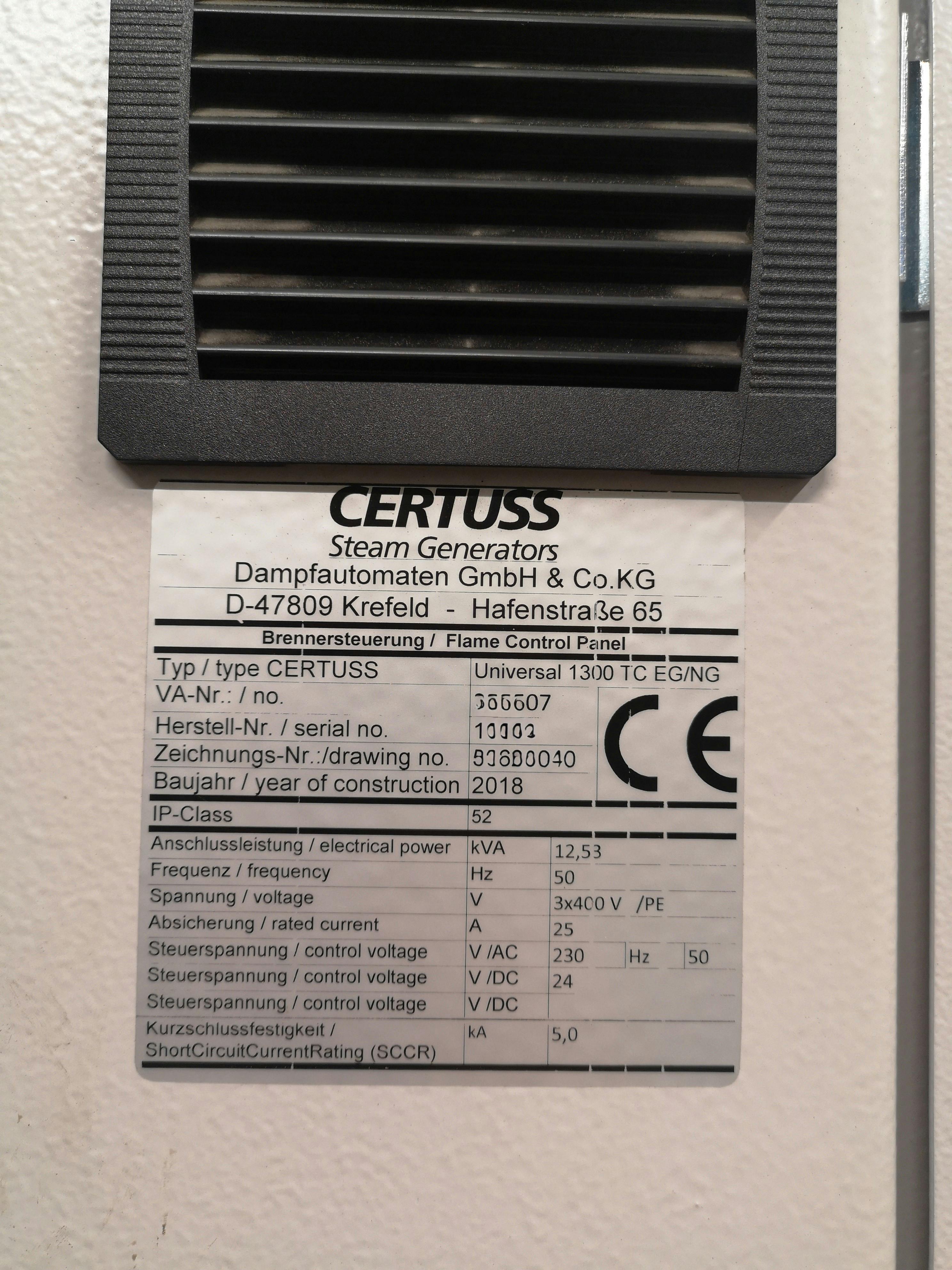 Detail of Certuss Universal 1300 TC